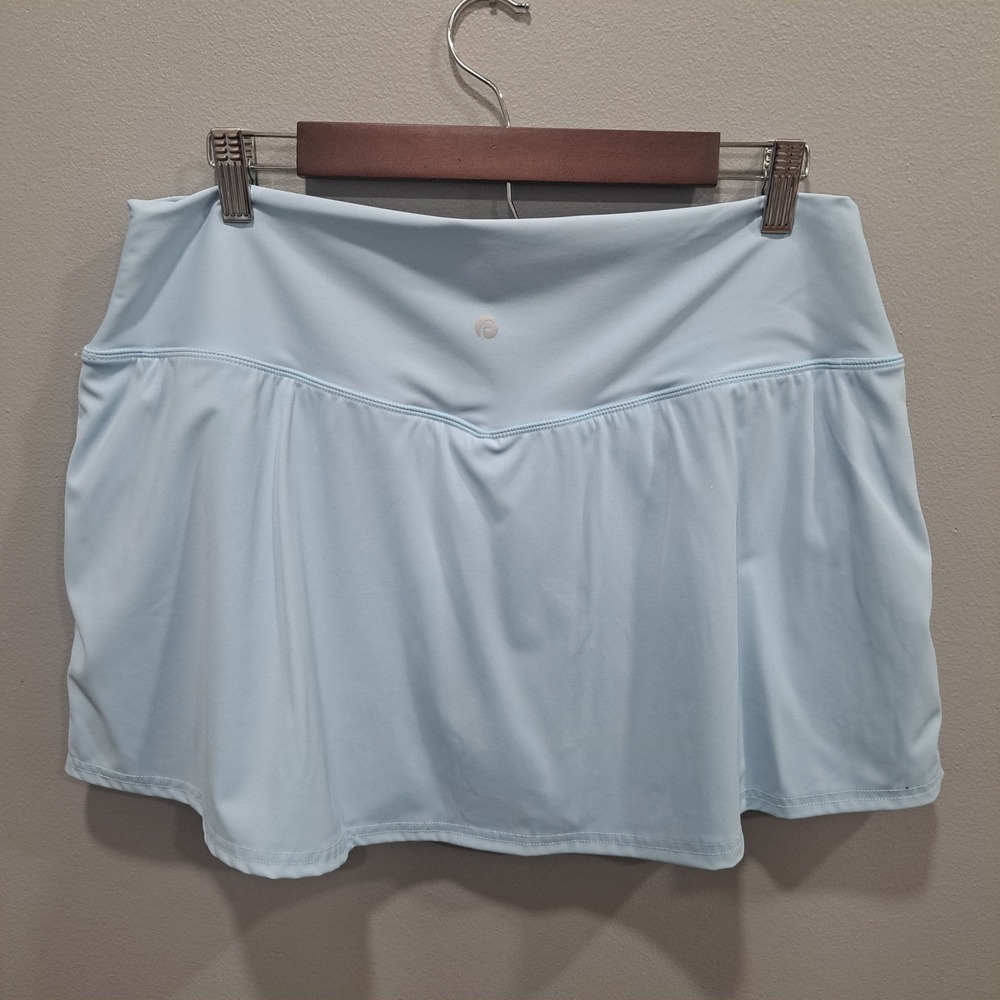 Pinspark Women XXL Light Blue Athletic Skort Tennis Golf Skirt Built-in Shorts